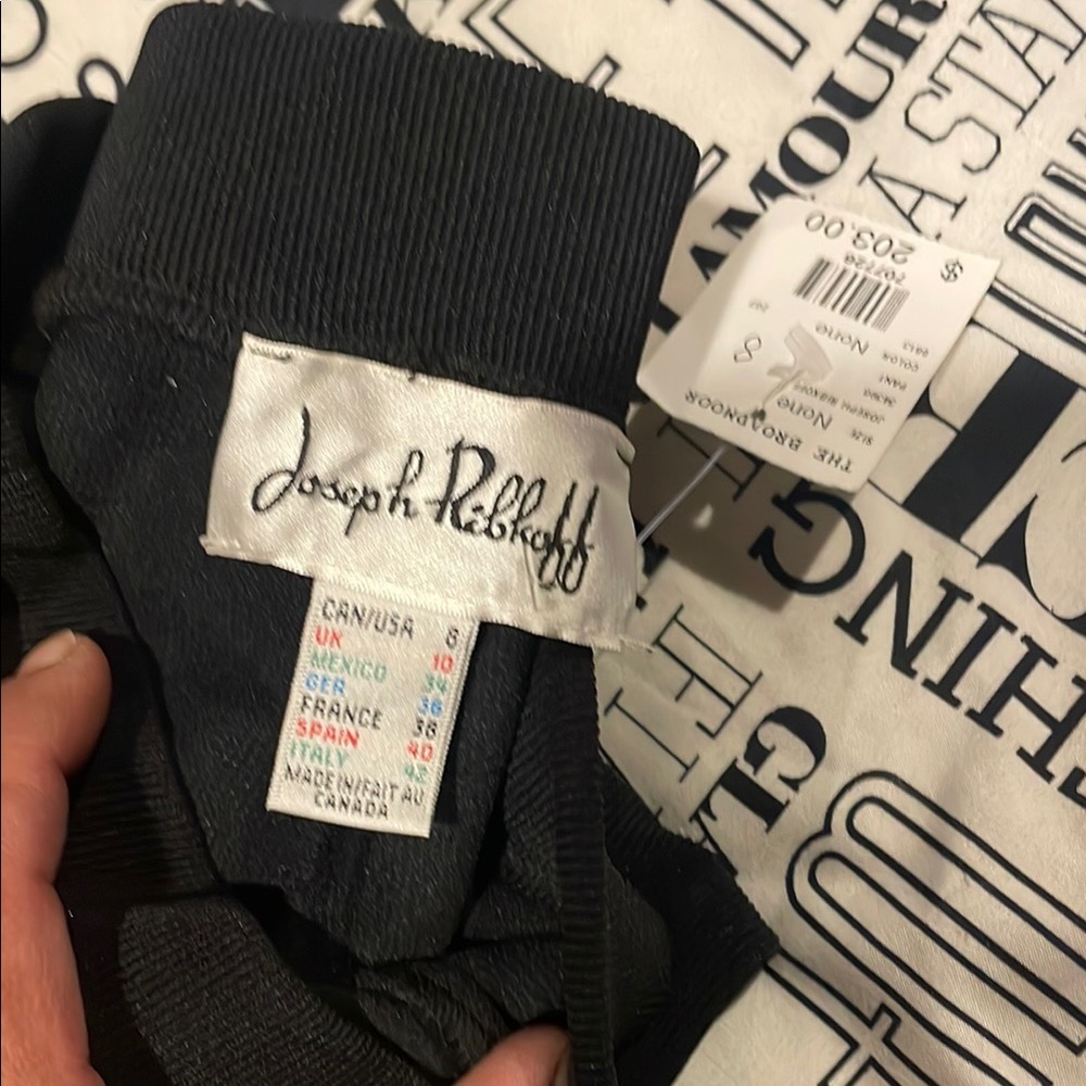 Joseph Ribkoff Textured Black Pants - Picture 4 of 4